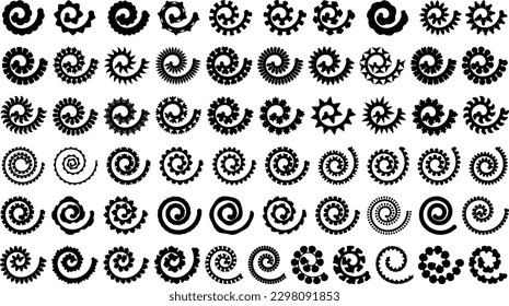 Rolled Paper Flower. 3d paper cut template Vector Illustration. silhouettes for scrapbooking, crafting. Home decor, greeting card Paper Cut Template  Floral black silhouettes for plotter cutting.