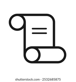 rolled paper icon logo containing a to do list bill icon