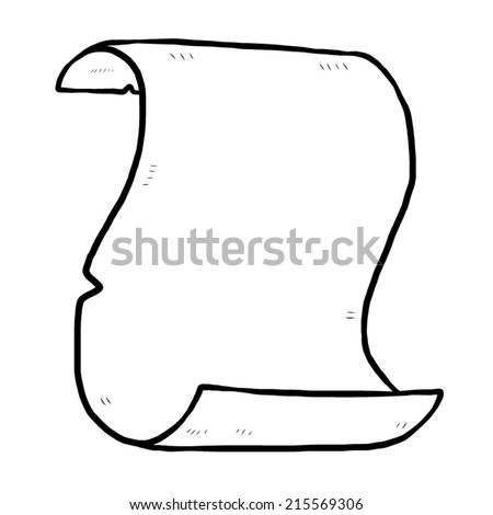rolled paper scroll cartoon