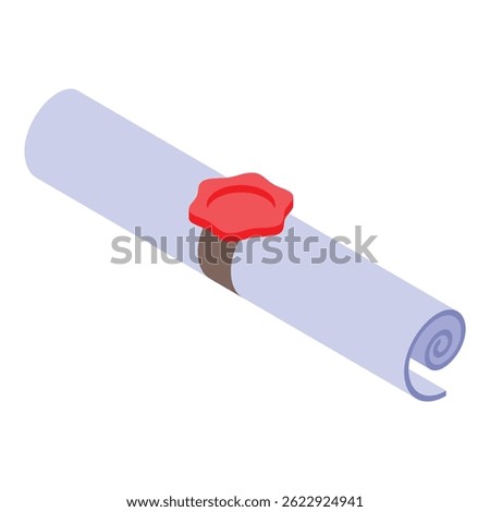 Rolled paper is sealed with red wax to ensure its authenticity and integrity