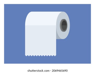 Rolled paper. Simple flat illustration