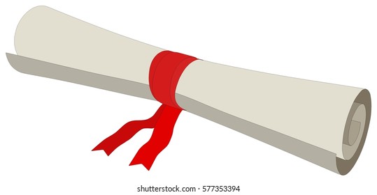 diploma rolled up clipart