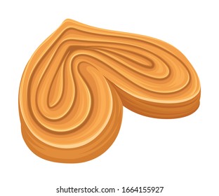 Rolled Pastry Isolated on White Background Vector Food Element