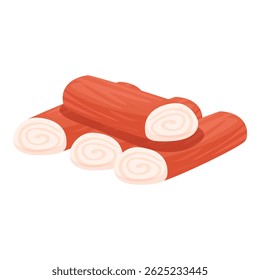 Ilustração vetor toalhas vermelhas laminadas para o tecido têxtil do banheiro e do spa, com algodão macio, absorvente e luxuoso