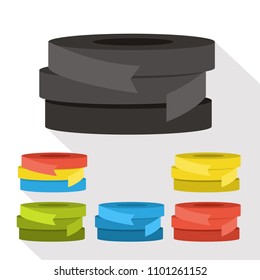 rolled ribbons vector