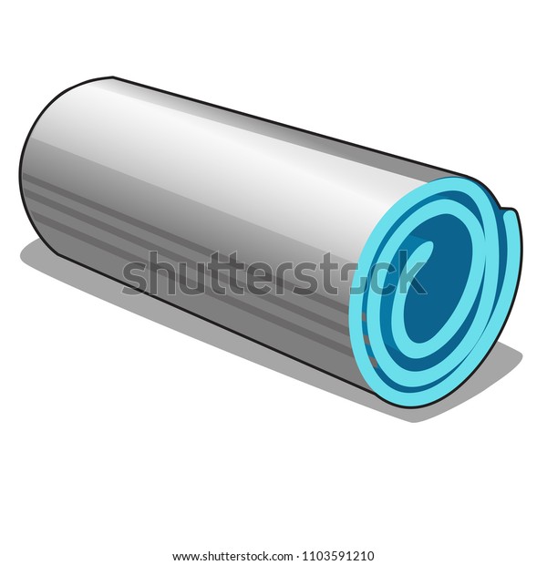 Rolled Roll Camping Mat Isolated On Stock Vector Royalty Free