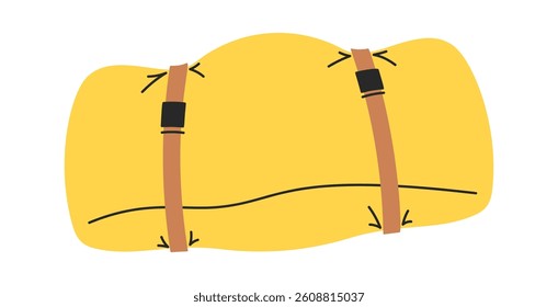 Rolled sleeping bag camping equipment