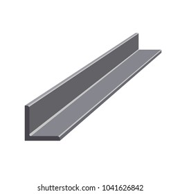 Rolled steel angle. Vector illustration isolated on white background