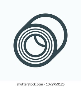 Rolled Steel And Metal Vector Icon