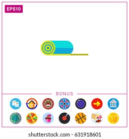 Rolled Yoga Mat Icon