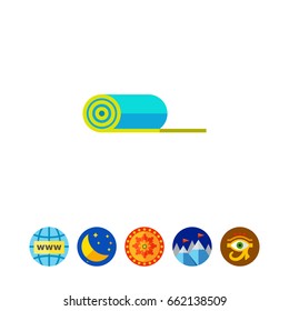 Rolled Yoga Mat Icon