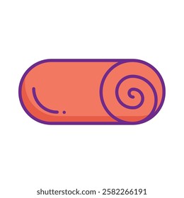 A rolled up yoga mat for meditation and exercise