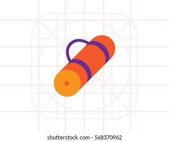 Rolled-up tourist mat