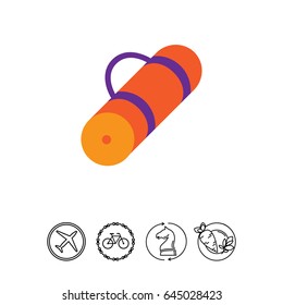 Rolled-up tourist mat