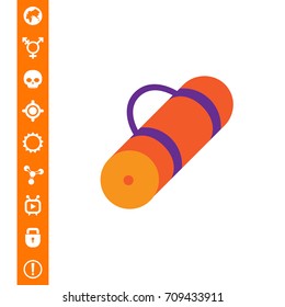 Rolled-up tourist mat