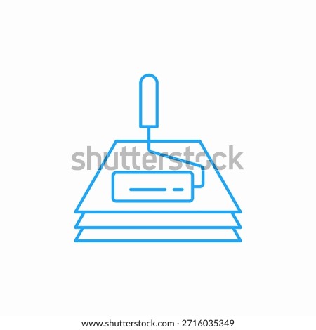 roller applying sheet icon sign vector