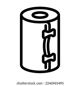 roller bandage first aid line icon vector. roller bandage first aid sign. isolated contour symbol black illustration