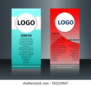 roller banner brochure template layout, creative cover design vector set