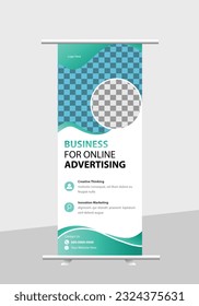
Ein Rollbanner, auch Roll-Up- oder Pull-Up-Banner genannt, ist eine selbsttragende Werbebotschaft mit einem Banner 