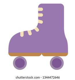 Roller blade flat illustration on white