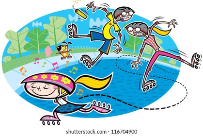Roller Blade Girl
