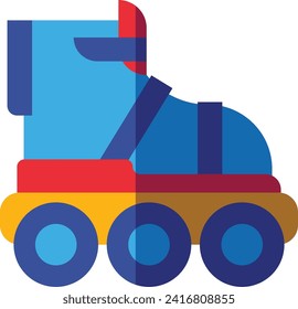 Roller blade Icon. Roller blade shoe. Roller skates vector illustration
