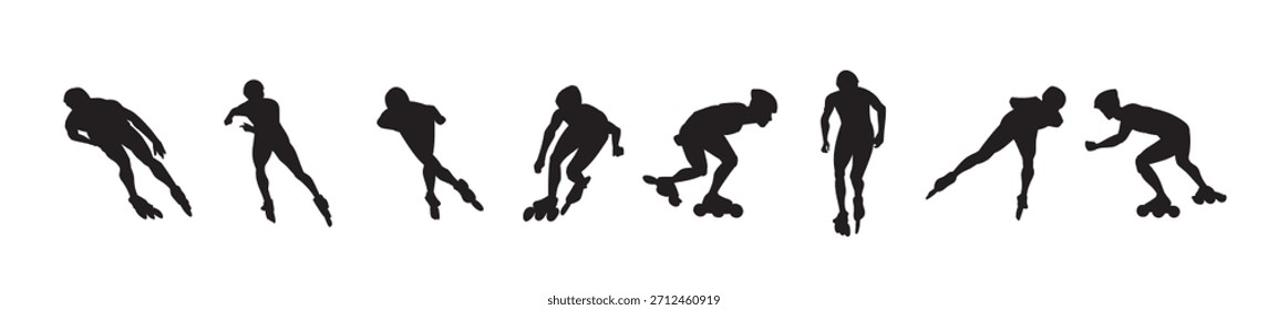 Roller Blade Silhouette Vector illustration