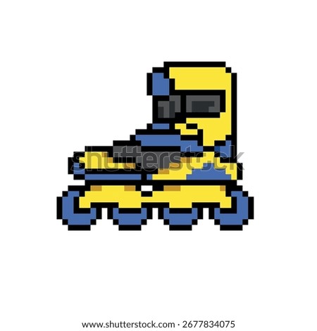roller blade skate pixel art