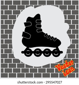 roller blade symbol - vector illustration. eps 10