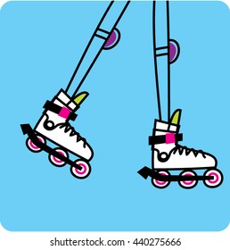 Roller blades. vector