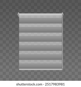 Roller Blind Isolated on Transparent Background, Perfect For Interior Design And Decoration. Realistic 3d Vector