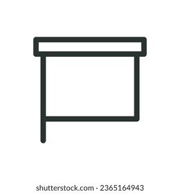 Roller-Jalousien einzeln auf Symbol, Rollerschirme, Vektorsymbol mit bearbeitbarem Hub