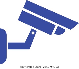roller and brush blue cctv camera. Icon