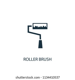 roller brush creative icon. Simple element illustration. roller brush concept symbol design from Hand tools collection. Can be used for web and mobile.