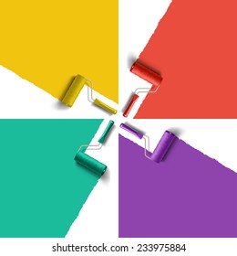 Walzenbürste mit unterschiedlicher Farbe