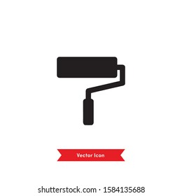 Roller brush icon illustration- vector