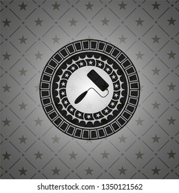 roller brush icon inside retro style black emblem
