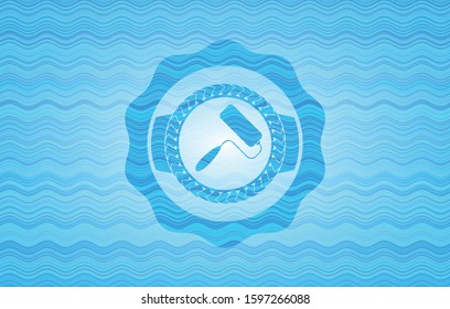 roller brush icon inside water representation badge.