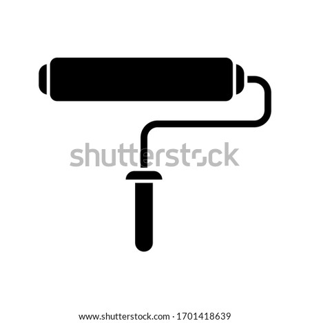 roller brush icon isolated on white background