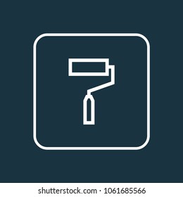 Roller brush icon line symbol. Premium quality isolated paint element in trendy style.