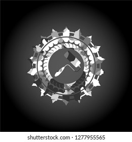 roller brush icon on grey camo texture