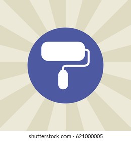 roller brush icon. sign design. background
