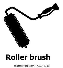 Roller brush icon. Simple illustration of roller brush vector icon for web