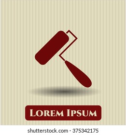 Roller brush icon or symbol