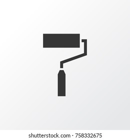 Roller Brush Icon Symbol. Premium Quality Isolated Paint Element In Trendy Style.