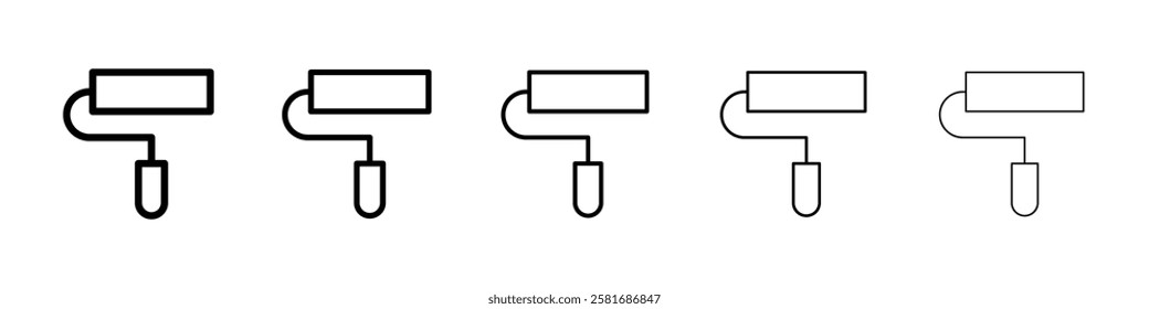 Roller brush icon Vector logo sign