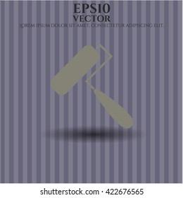 roller brush icon vector symbol flat eps jpg app web