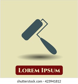 Rollenpinselsymbol Vektorsymbol flach eps jpg app web