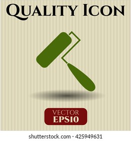 roller brush icon vector symbol flat eps jpg app web