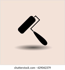Rollenpinselsymbol Vektorsymbol flach eps jpg app web
